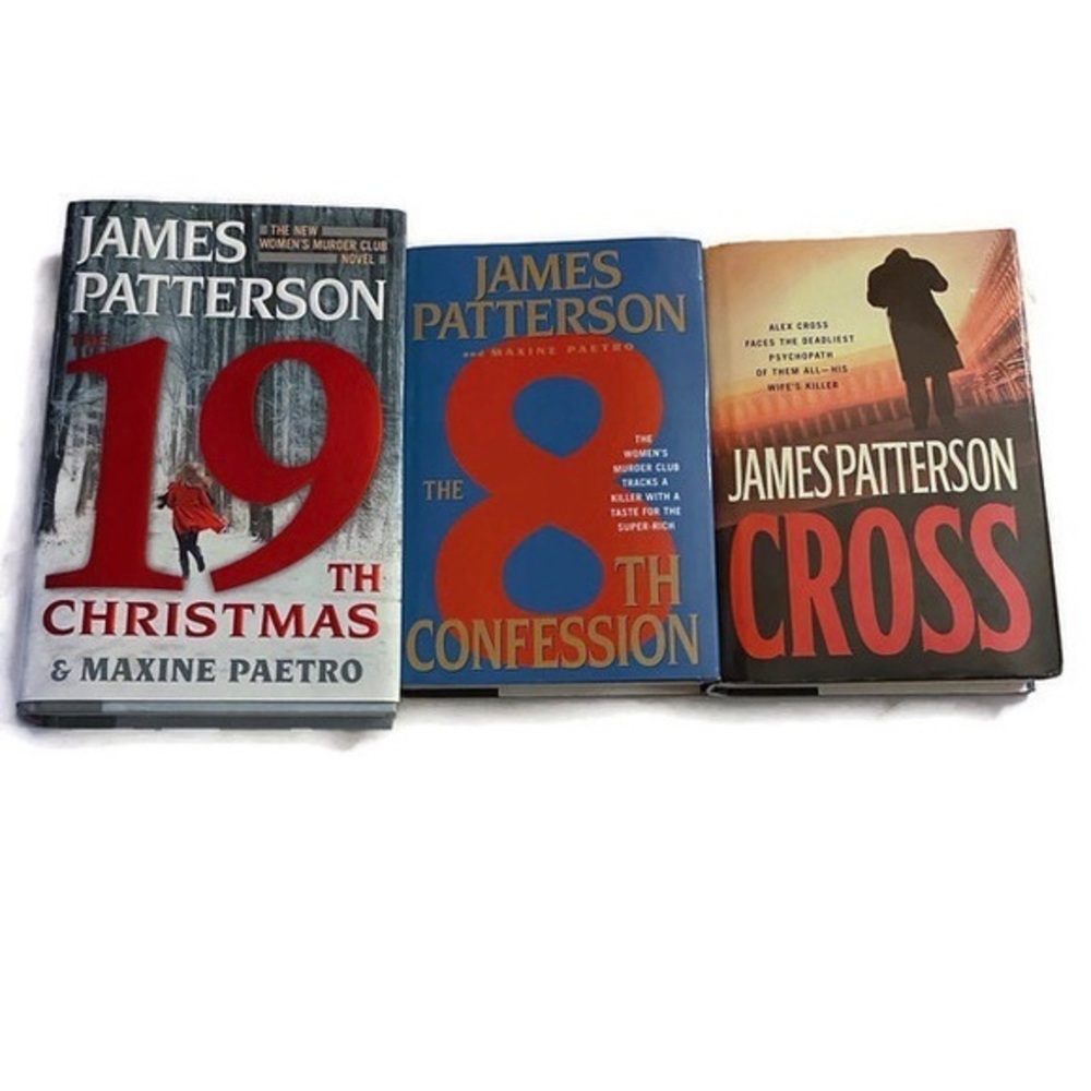 Lot of 3 James Patterson hardcover books.